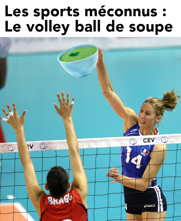 Le volley ball de soupe au chou